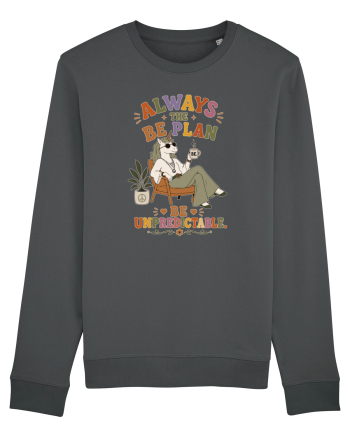 Hippie Unicorn Humor Design for Free Spirits and Boho Lifestyle Fans Anthracite