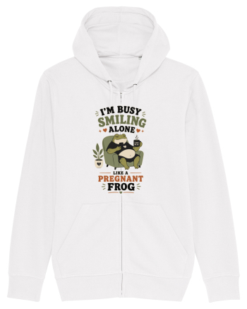Funny Introvert Frog Design for Solitude Lovers and Quiet Personalities White