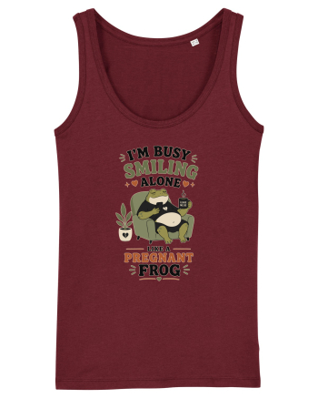 Funny Introvert Frog Design for Solitude Lovers and Quiet Personalities Burgundy