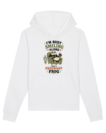 Funny Introvert Frog Design for Solitude Lovers and Quiet Personalities White