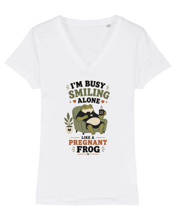 Funny Introvert Frog Design for Solitude Lovers and Quiet Personalities White