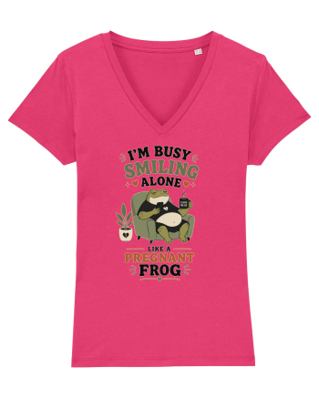Funny Introvert Frog Design for Solitude Lovers and Quiet Personalities Raspberry