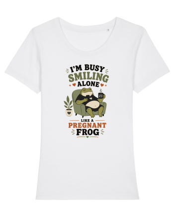 Funny Introvert Frog Design for Solitude Lovers and Quiet Personalities White