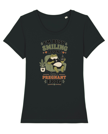 Funny Introvert Frog Design for Solitude Lovers and Quiet Personalities Black