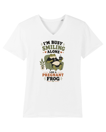 Funny Introvert Frog Design for Solitude Lovers and Quiet Personalities White