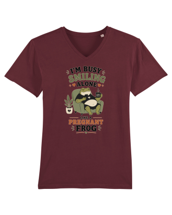 Funny Introvert Frog Design for Solitude Lovers and Quiet Personalities Burgundy