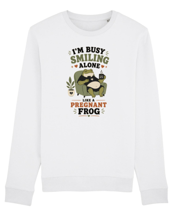 Funny Introvert Frog Design for Solitude Lovers and Quiet Personalities White