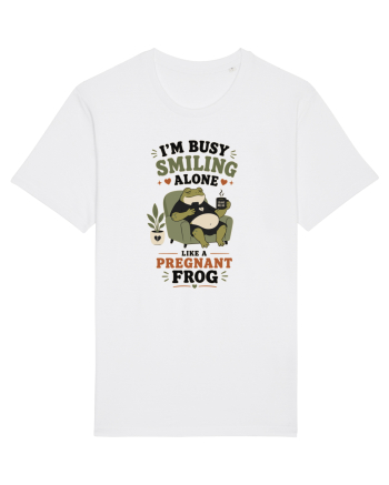 Funny Introvert Frog Design for Solitude Lovers and Quiet Personalities White