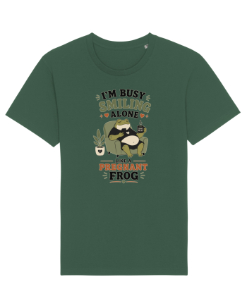 Funny Introvert Frog Design for Solitude Lovers and Quiet Personalities Bottle Green