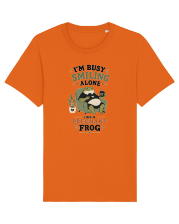 Funny Introvert Frog Design for Solitude Lovers and Quiet Personalities Bright Orange