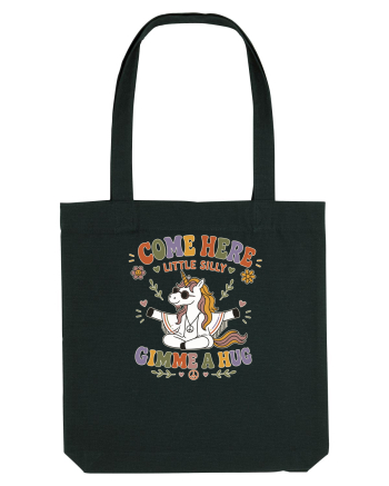 Funny Hippie Unicorn Design for Kindness and Positive Vibes Black