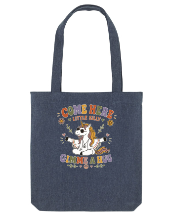 Funny Hippie Unicorn Design for Kindness and Positive Vibes Midnight Blue