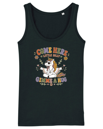 Funny Hippie Unicorn Design for Kindness and Positive Vibes Black
