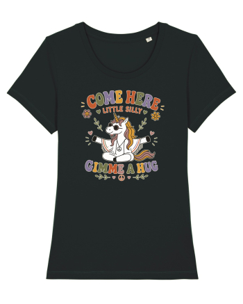 Funny Hippie Unicorn Design for Kindness and Positive Vibes Black