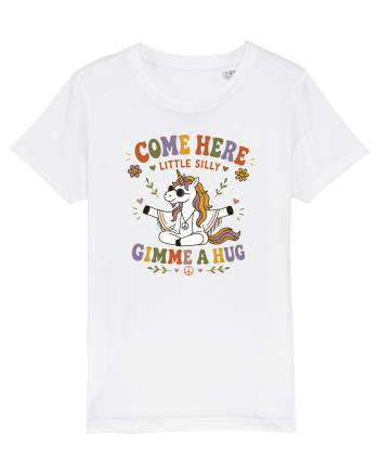 Funny Hippie Unicorn Design for Kindness and Positive Vibes White