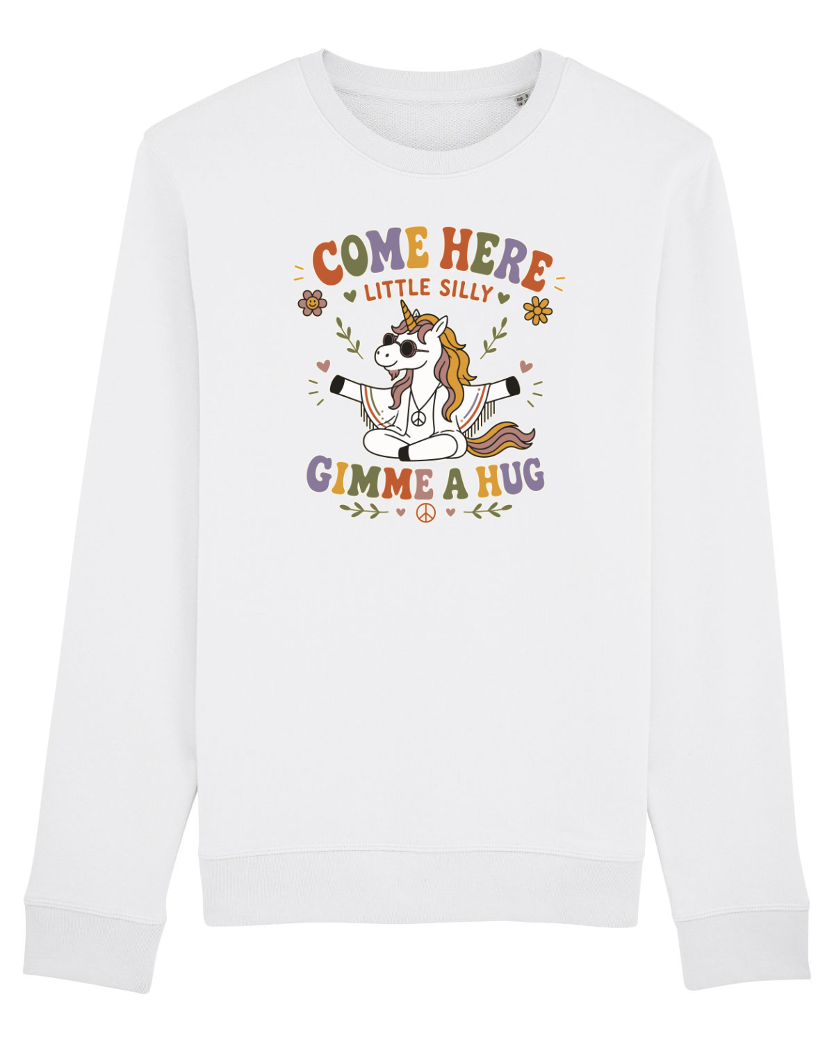 Bluză mânecă lungă Unisex Rise White