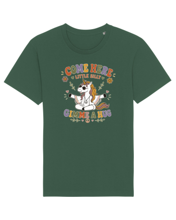 Funny Hippie Unicorn Design for Kindness and Positive Vibes Bottle Green