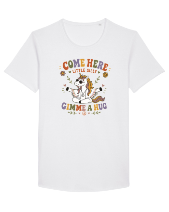 Funny Hippie Unicorn Design for Kindness and Positive Vibes White