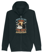Funny Hippie Humor Design for Free Spirits and Rebel Minds Hanorac cu fermoar Unisex Connector