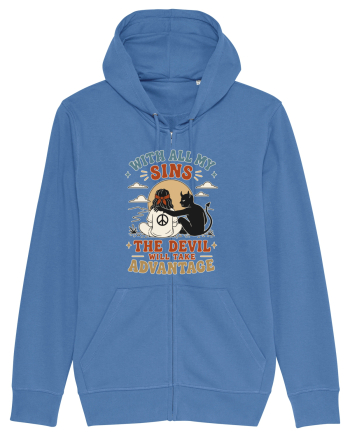 Funny Hippie Humor Design for Free Spirits and Rebel Minds Bright Blue