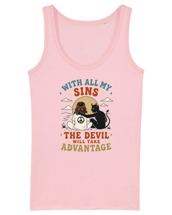 Funny Hippie Humor Design for Free Spirits and Rebel Minds Cotton Pink