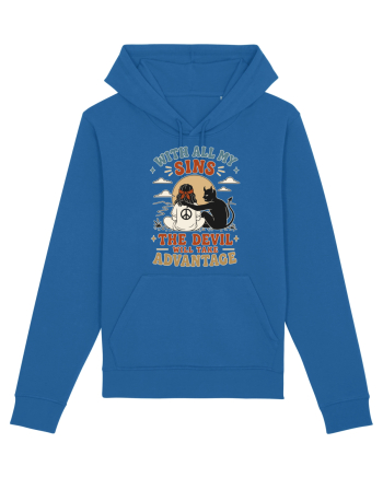 Funny Hippie Humor Design for Free Spirits and Rebel Minds Royal Blue