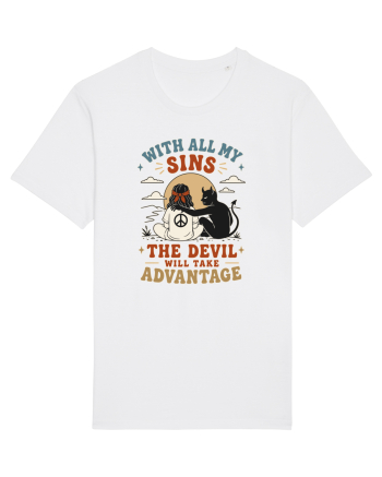 Funny Hippie Humor Design for Free Spirits and Rebel Minds White