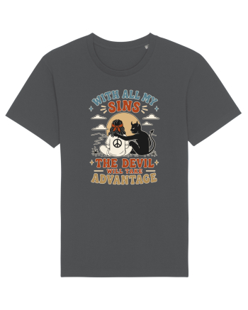 Funny Hippie Humor Design for Free Spirits and Rebel Minds Anthracite