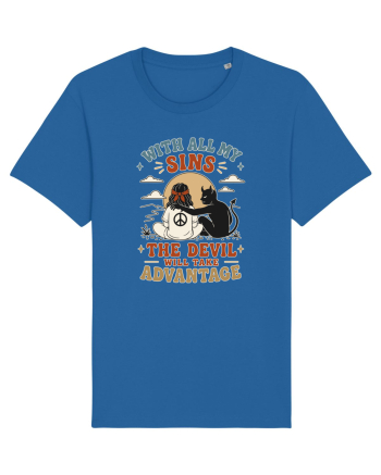 Funny Hippie Humor Design for Free Spirits and Rebel Minds Royal Blue