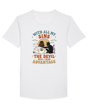 Funny Hippie Humor Design for Free Spirits and Rebel Minds White