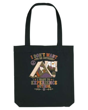 Funny Camping Hippie Unicorn Design for Introverts and Cozy Living Fans Sacoșă textilă