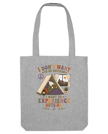 Funny Camping Hippie Unicorn Design for Introverts and Cozy Living Fans Heather Grey