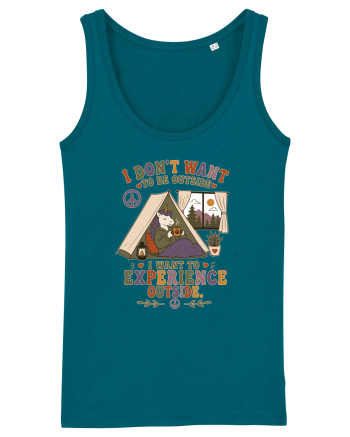 Funny Camping Hippie Unicorn Design for Introverts and Cozy Living Fans Ocean Depth