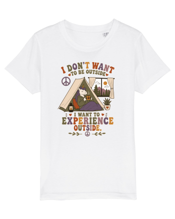 Funny Camping Hippie Unicorn Design for Introverts and Cozy Living Fans White