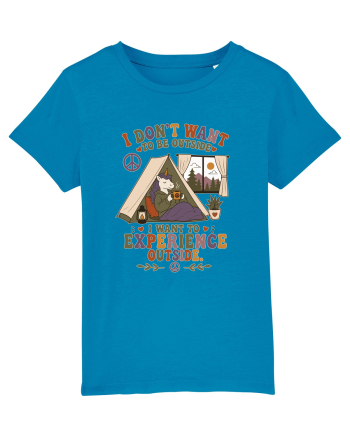 Funny Camping Hippie Unicorn Design for Introverts and Cozy Living Fans Azur