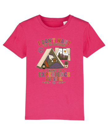 Funny Camping Hippie Unicorn Design for Introverts and Cozy Living Fans Raspberry
