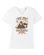Funny Camping Hippie Unicorn Design for Introverts and Cozy Living Fans Tricou mânecă scurtă guler V Bărbat Presenter