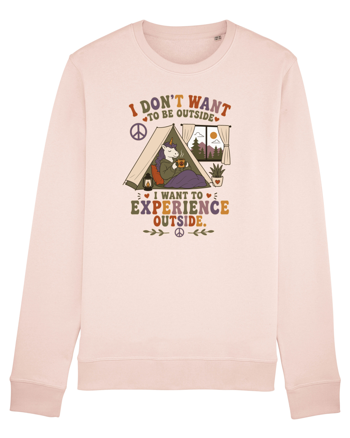 Bluză mânecă lungă Unisex Rise Candy Pink