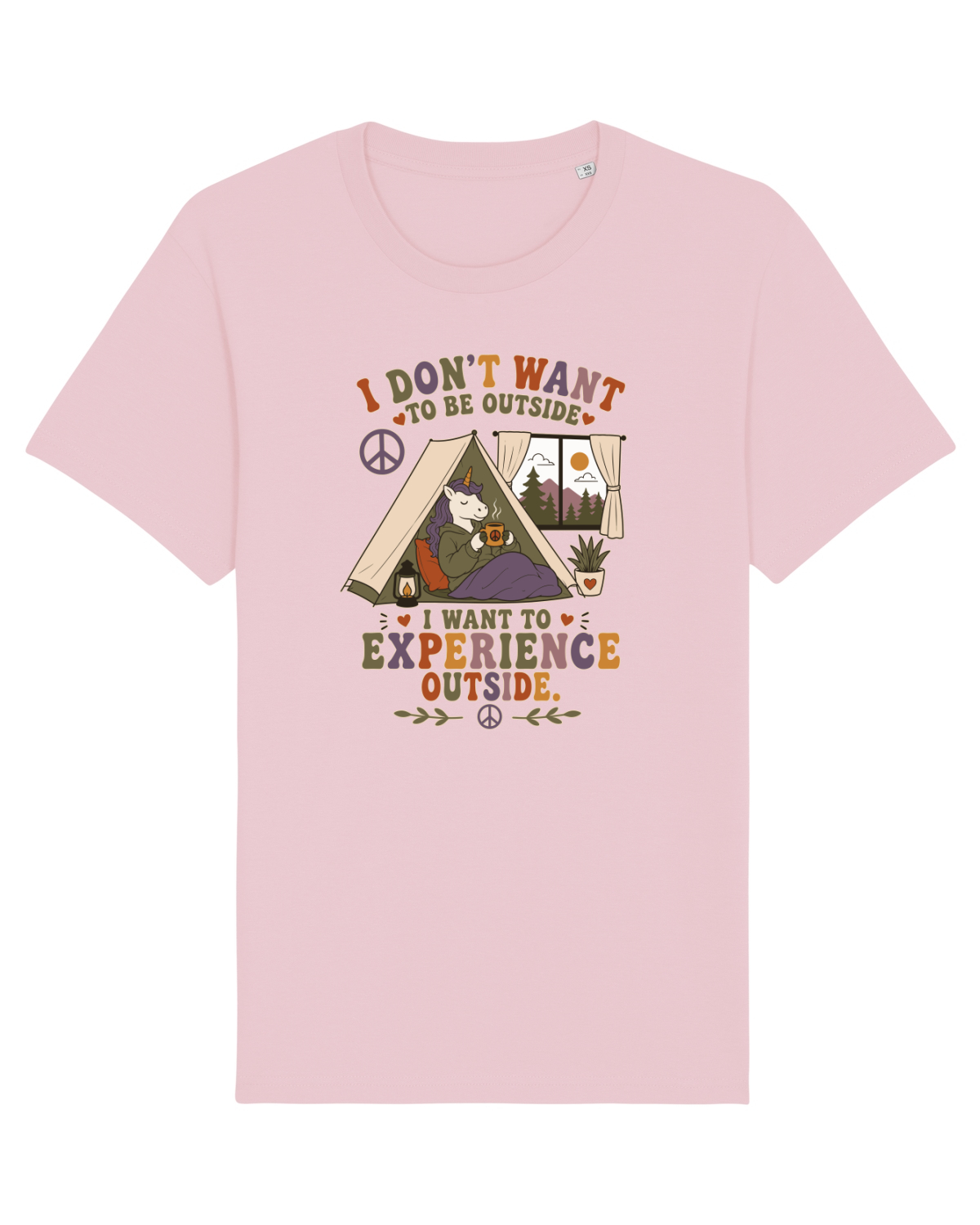 Tricou mânecă scurtă Unisex Rocker Cotton Pink