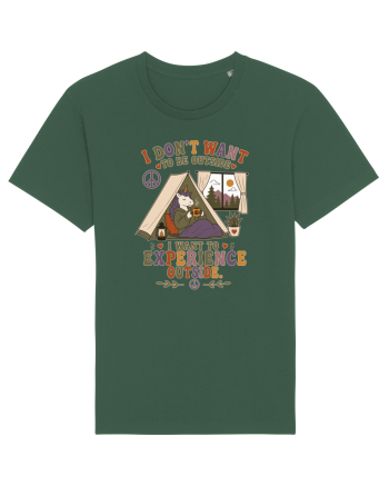 Funny Camping Hippie Unicorn Design for Introverts and Cozy Living Fans Bottle Green