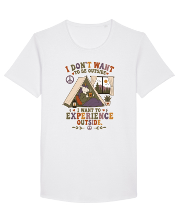 Funny Camping Hippie Unicorn Design for Introverts and Cozy Living Fans White