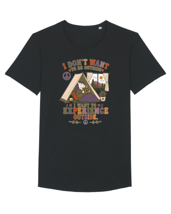 Funny Camping Hippie Unicorn Design for Introverts and Cozy Living Fans Black