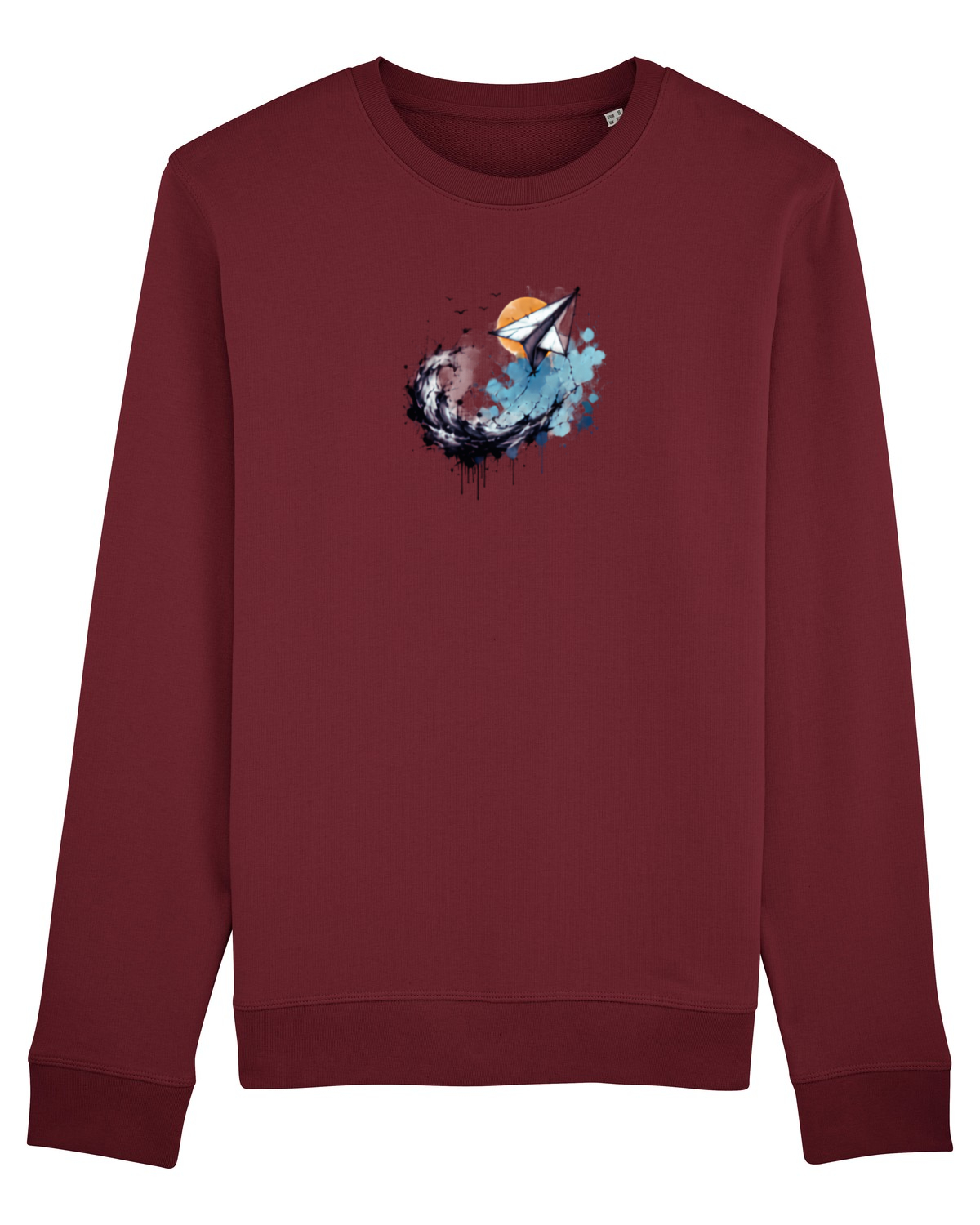 Bluză mânecă lungă Unisex Rise Burgundy