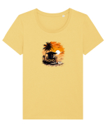 Summer mood Tricou mânecă scurtă guler larg fitted Damă Expresser