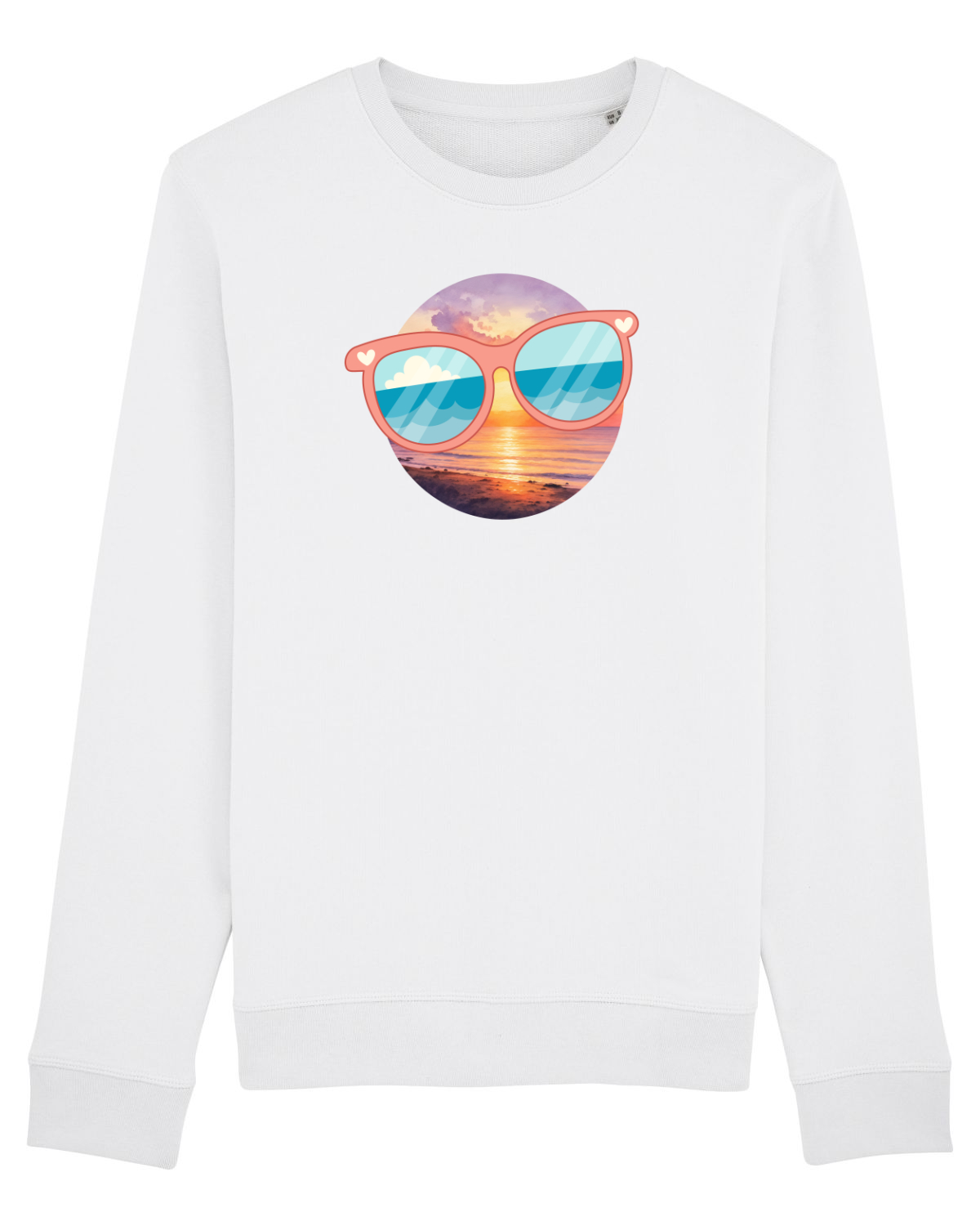 Bluză mânecă lungă Unisex Rise White