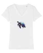 Țestoasă  Tricou mânecă scurtă guler V Damă Evoker