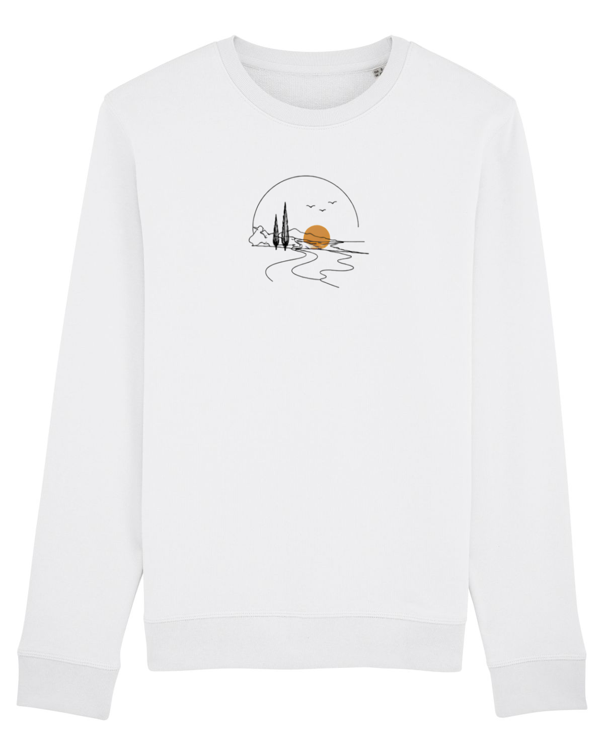 Bluză mânecă lungă Unisex Rise White