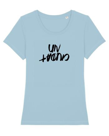 Un ciudat (brush, negru) Sky Blue
