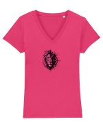 Leu Tricou mânecă scurtă guler V Damă Evoker
