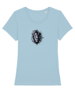 Leu Tricou mânecă scurtă guler larg fitted Damă Expresser